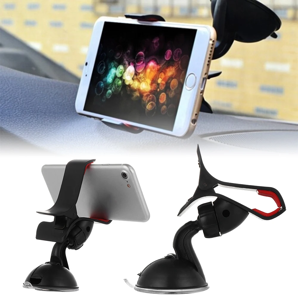 360 Degree Car Dashboard Phone Holder GPS Windshield Mount Stand