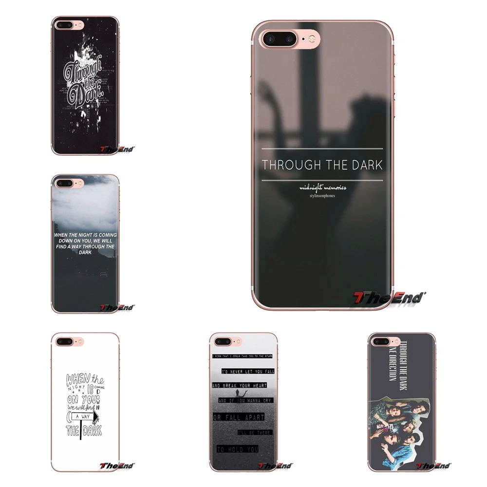 

For iPod Touch Apple iPhone 4 4S 5 5S SE 5C 6 6S 7 8 X XR XS Plus MAX through the dark songs 1D one direction Phone Shell Covers