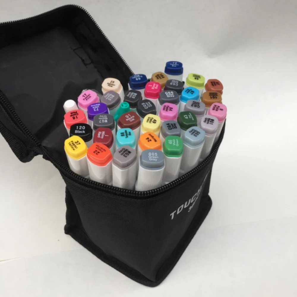 

(gift two marks)alcohol mark pen for art school supplies students manga hand-painted design 40 72 80 colors markers TOUCHNEW