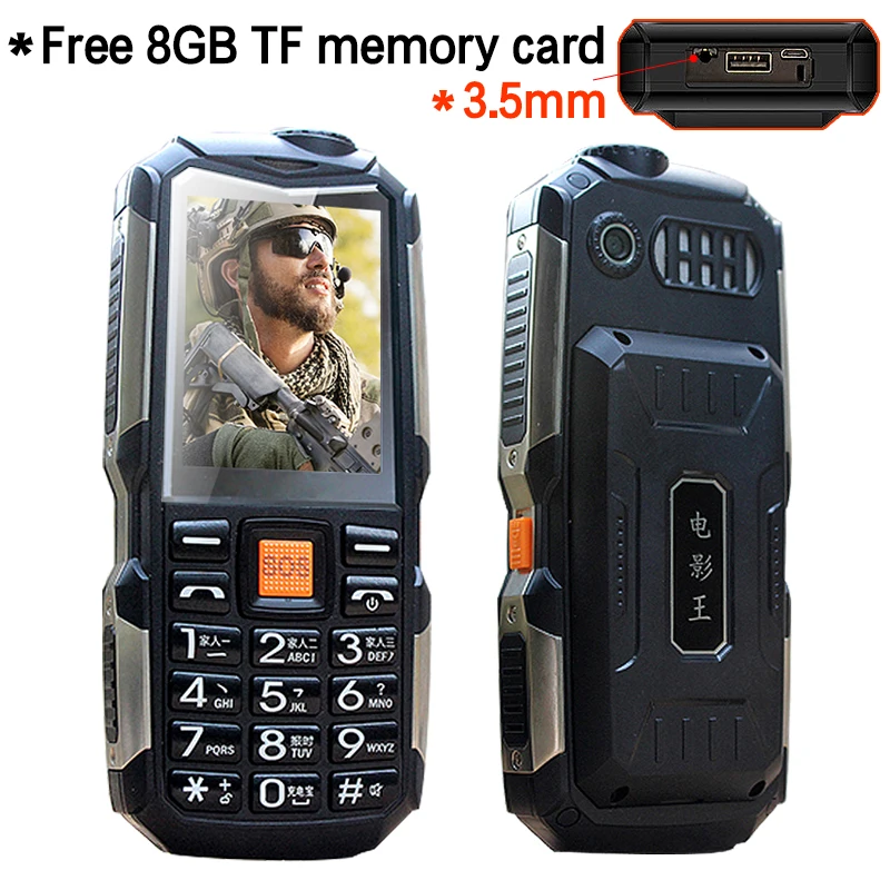 L18 free 8G memory card shockproof 3 5mm earphone jack power bank One Key SOS wireless