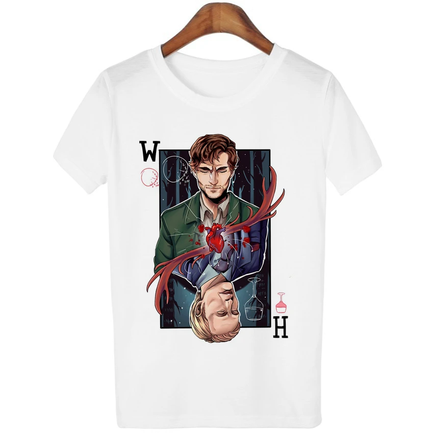

New Women White TV Shows Hannibal T-Shirt Short Sleeve Hannibal Top Tees tshirt For Ladies
