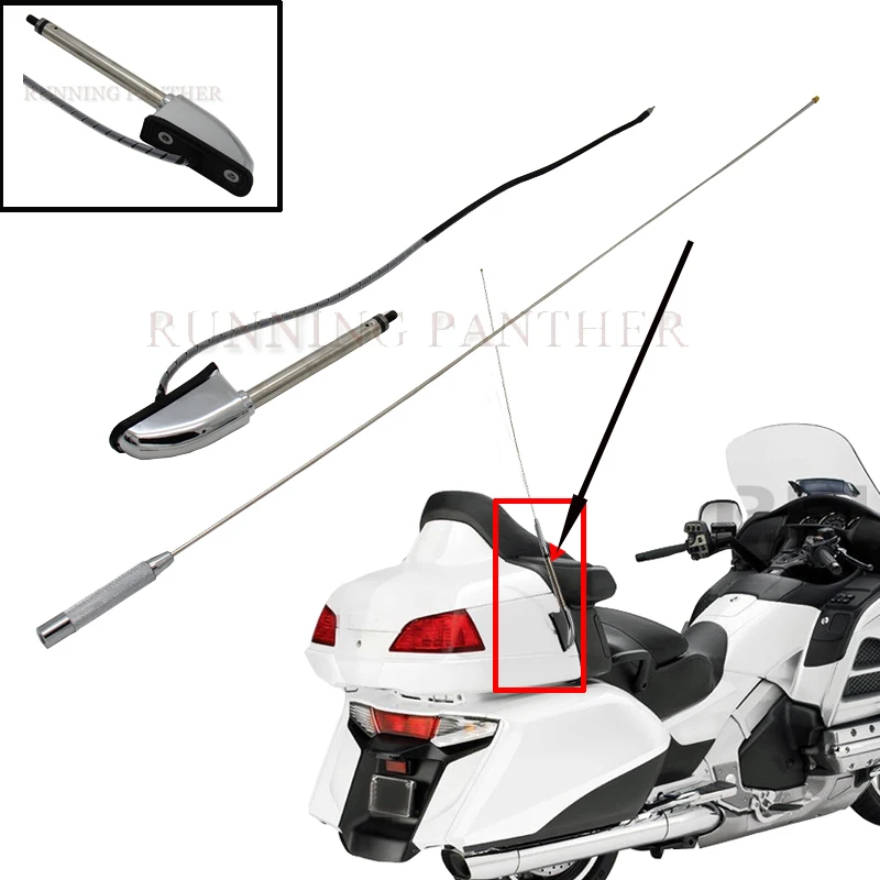 Для Honda Glodwing GL1800 GL1500 GL1800P GL1800HPNA аудио комфорт Navi GL1800A 2001- мотоцикл хромированная антенна комплект