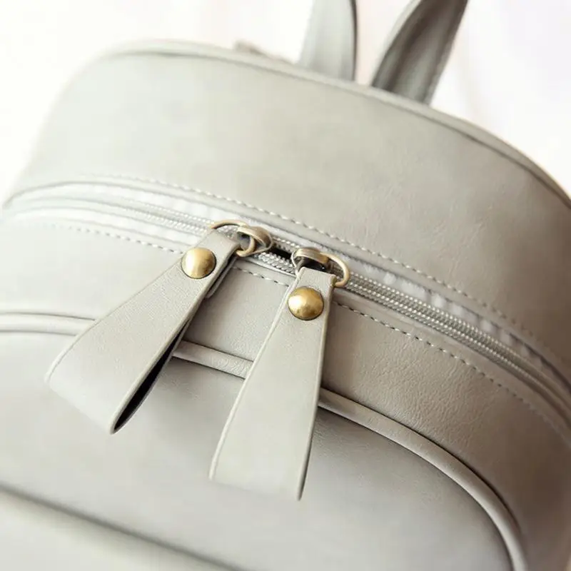 Vintage mujer mochilas PU cuero hombro bolso ocasional Simple escuela Bookbag mujer sólido Mochila niñas Retro Simple Mochila Vintage mujer mochilas PU cuero hombro bolso ocasional Simple escuela Bookbag mujer sólido Mochila niñas Retro Simple Mochila