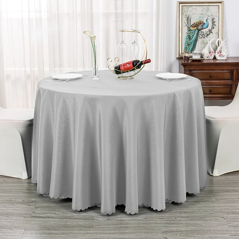24 цвета Ресторан скатерти скатерть для отеля Банкетный раунд стол из белого стекла моющиеся грязно-Устойчивое к маслам скатерть