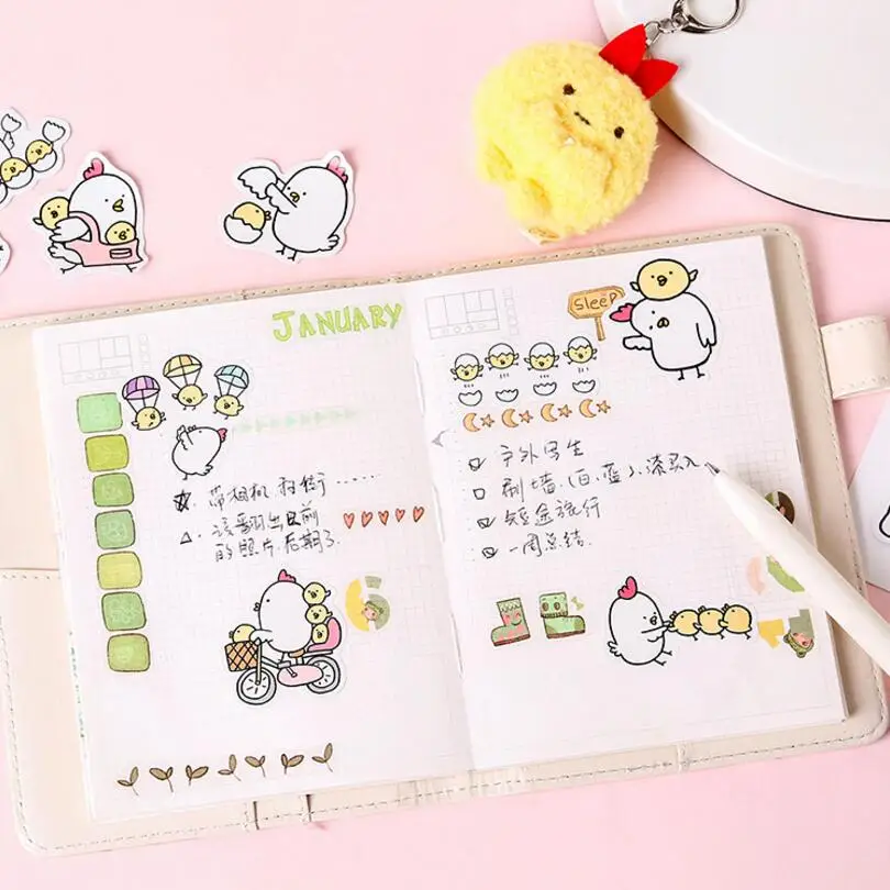 45 шт./кор. японский Goo курятник блокнот Kawaii школьные принадлежности планировщик
