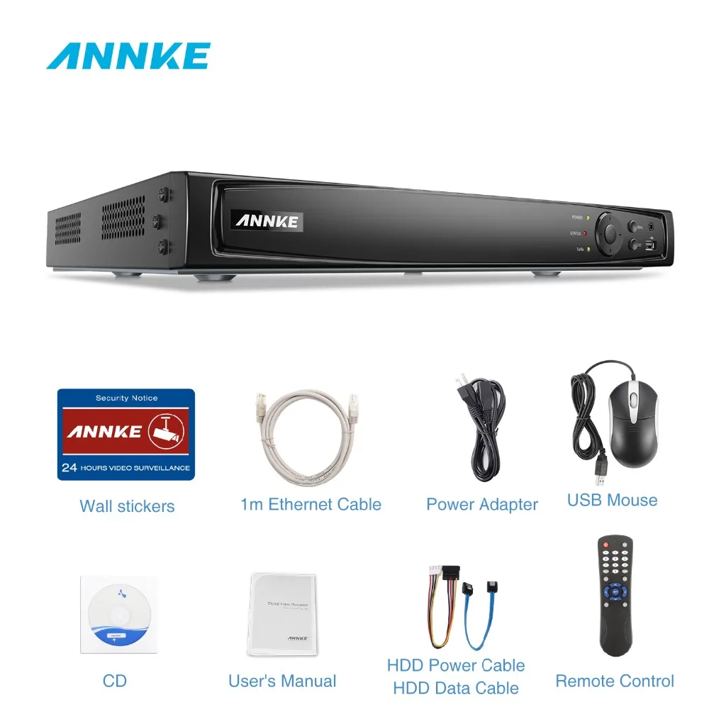 ANNKE 16CH 8MP POE NVR 4K сетевой видеорегистратор NVR для POE IP камеры P2P облачная функция Plug And Play ANNKE 16CH 8MP POE NVR 4K сетевой видеорегистратор NVR для POE IP камеры P2P облачная функция Plug And Play
