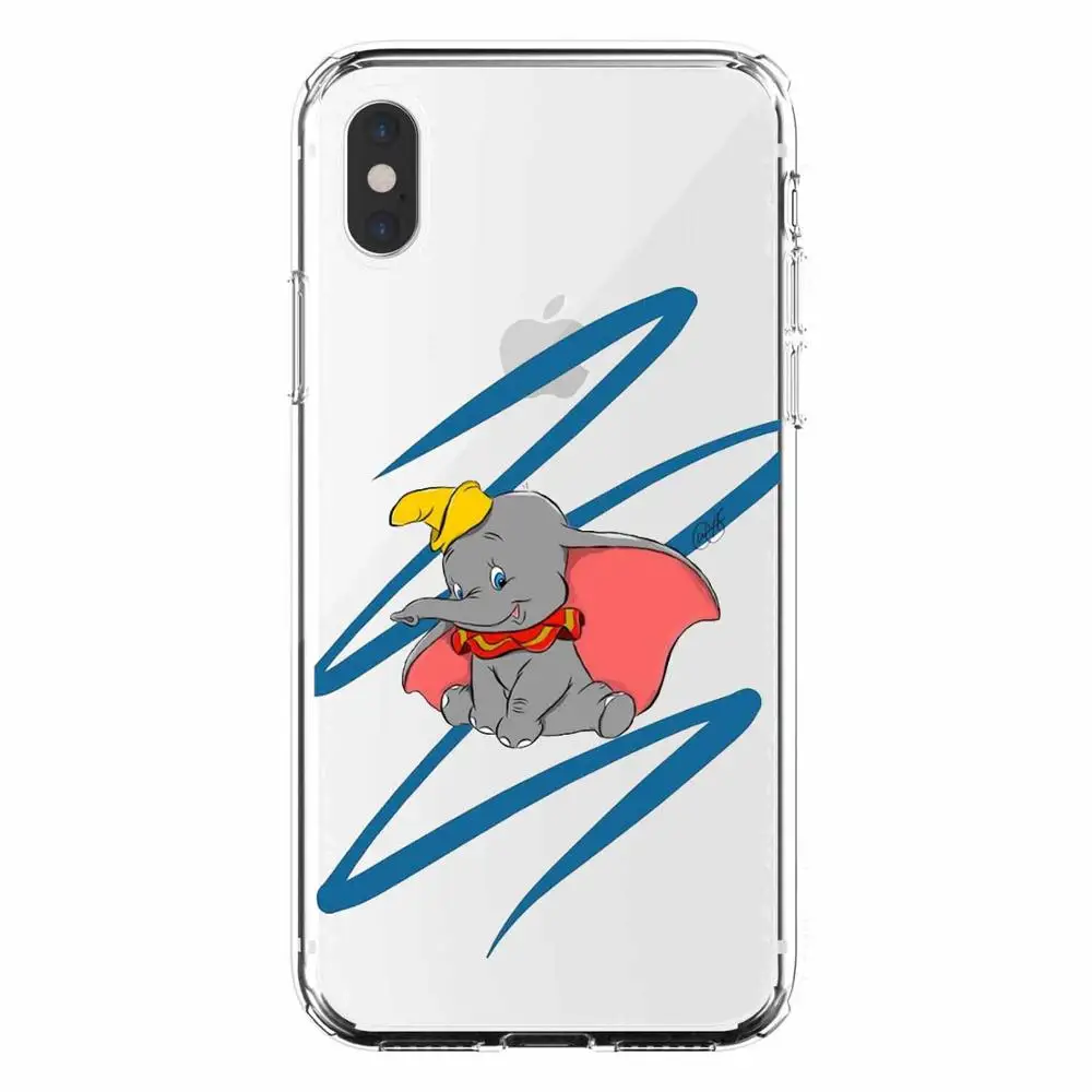 Милый мультфильм анимированные Disneys Dumbo Мягкий силиконовый чехол для iPhone 11 Pro MAX 6 7 8Plus SE 5 5S 6 7 8 MAX XR XS X10 чехол для телефона - Цвет: TPU