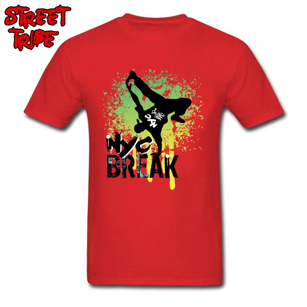 Hip Hop T-shirt Men Red Tshirt Cotton Fabric Letter T Shirts Dancer Cool Tops Custom New York Tees Discount Short Sleeve Clothes |