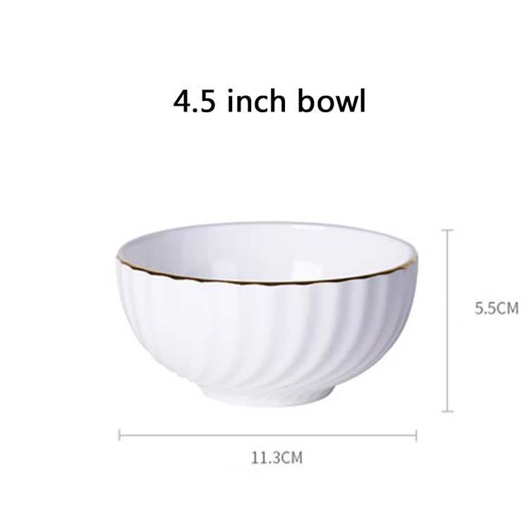 Dish And Plates Bone china Dinner Set China Health Tableware White Ceramic Fruit tray Soup plate Bowl Dish Gift Porcelain