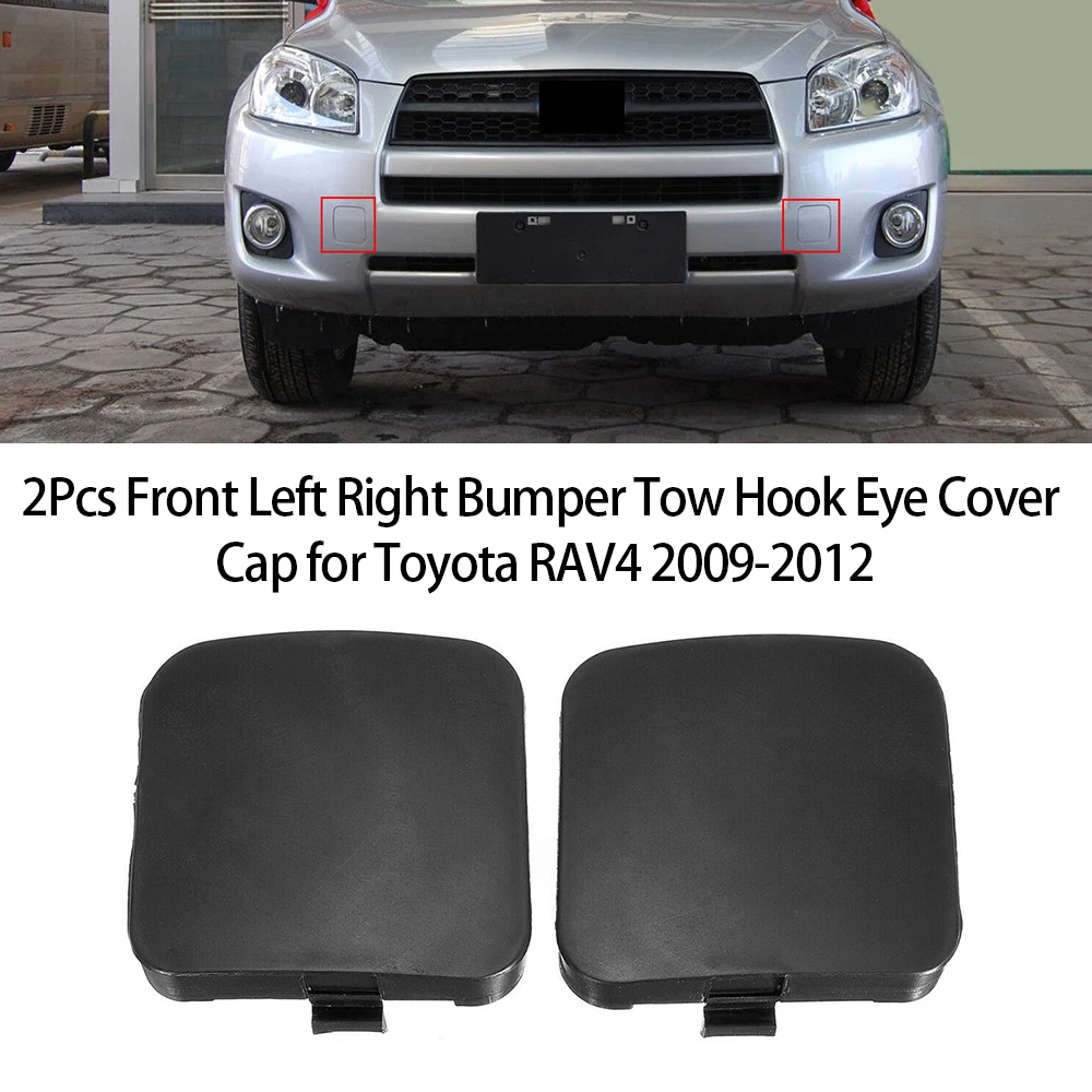 Авто передний левый и правый бампер буксировочный крюк повязка на глаза, маска для сна Кепки 53285-0R907 53286-0R907 для Toyota RAV4 2009-2012