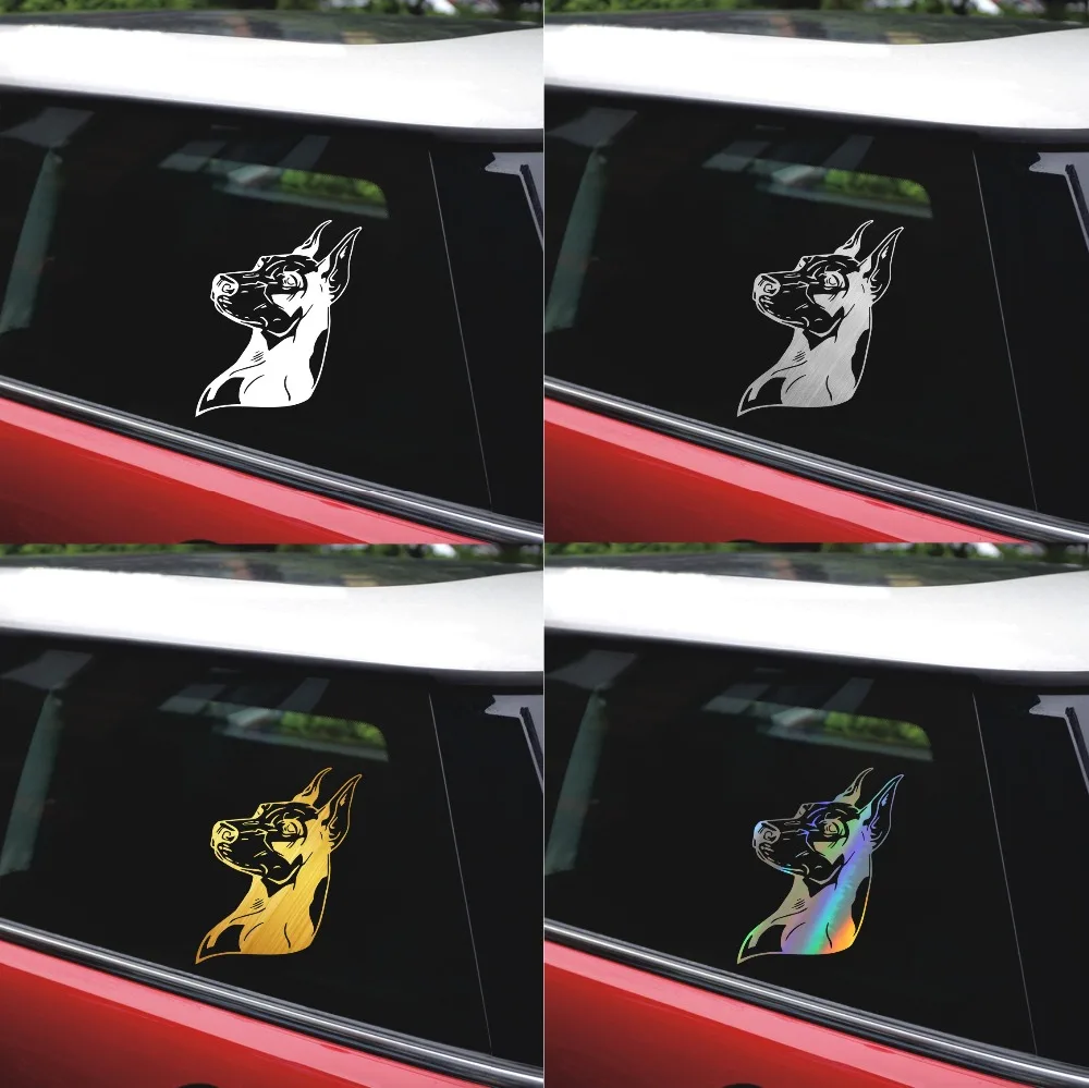 Tancredy 12,7*21,8 см собака породы Доберман-пинчер стикер для автомобиля s забавная наклейка на бампер Авто Виниловая Наклейка для стайлинга автомобиля и Наклейки для декора автомобиля