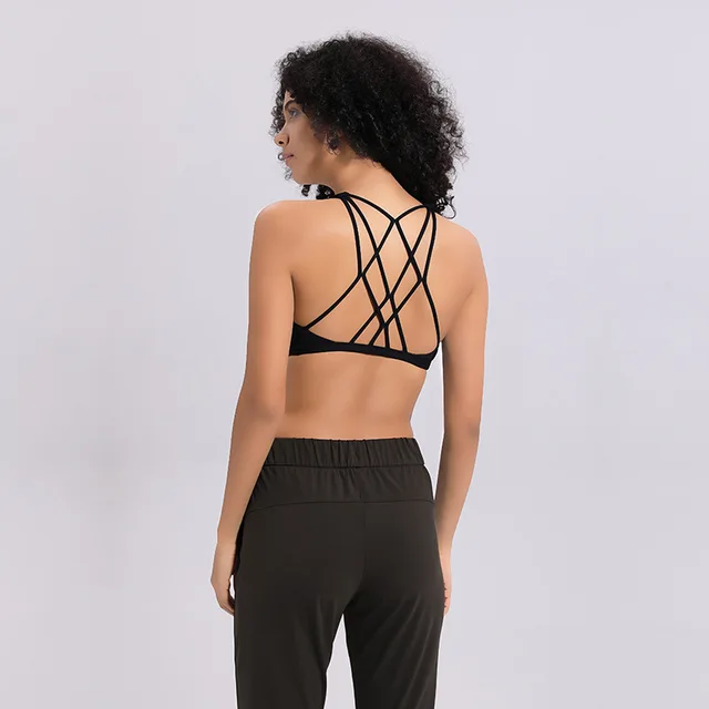 US $19.90 NWT Sports bra lady New Style Outdoor gym bra Bodybuilding Bras 4 way stretch fabric Tank Top runni