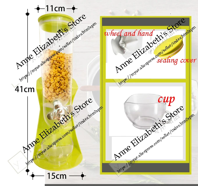 Одиночный и двойной сухой диспенсер устройство для приготовления зерновых разная емкость для хранения пищи кухня сухофрукты снэк банка зерна дистрибьютор