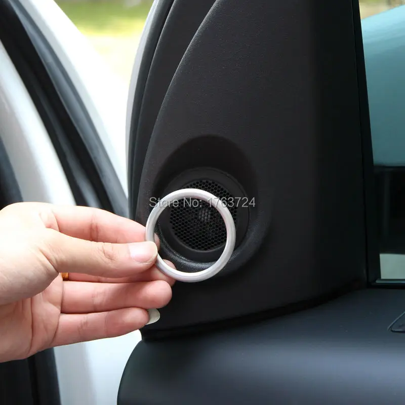stainless steel door speaker cover trim for Land Rover Freelander 2 accessory  (9)