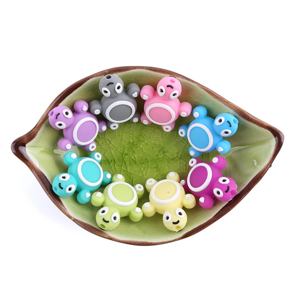 

Silicone Baby Teethers Turtle 2Pc Cute Tortoise Silicone Tiny Rod Baby Teether Beads Bpa Free Silicone Teethers Diy Nursing Toy