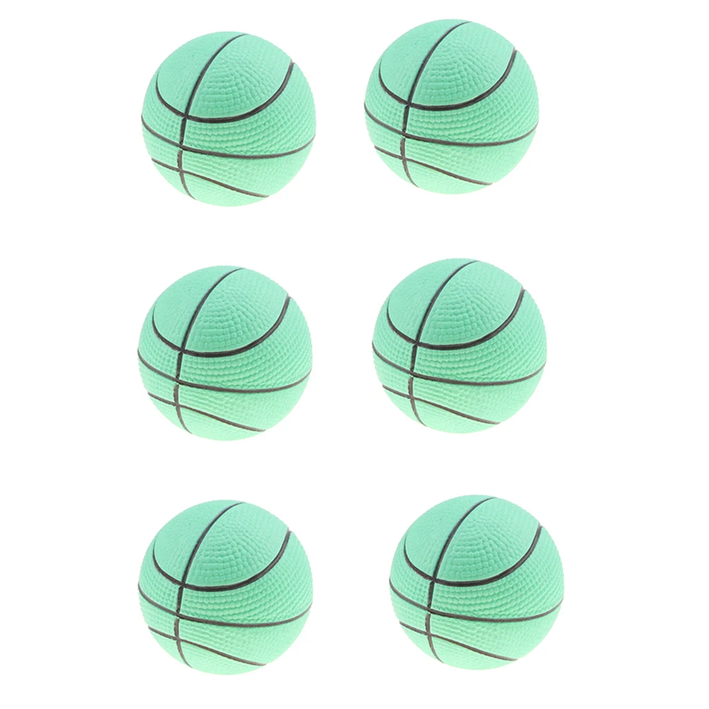 6pcs Mini Bouncing Jumping Ball Indoor Outdoor Kids Pretend Play Mini Basketball Ball Game Party Bag Fillers Kid Pet Toy Gifts