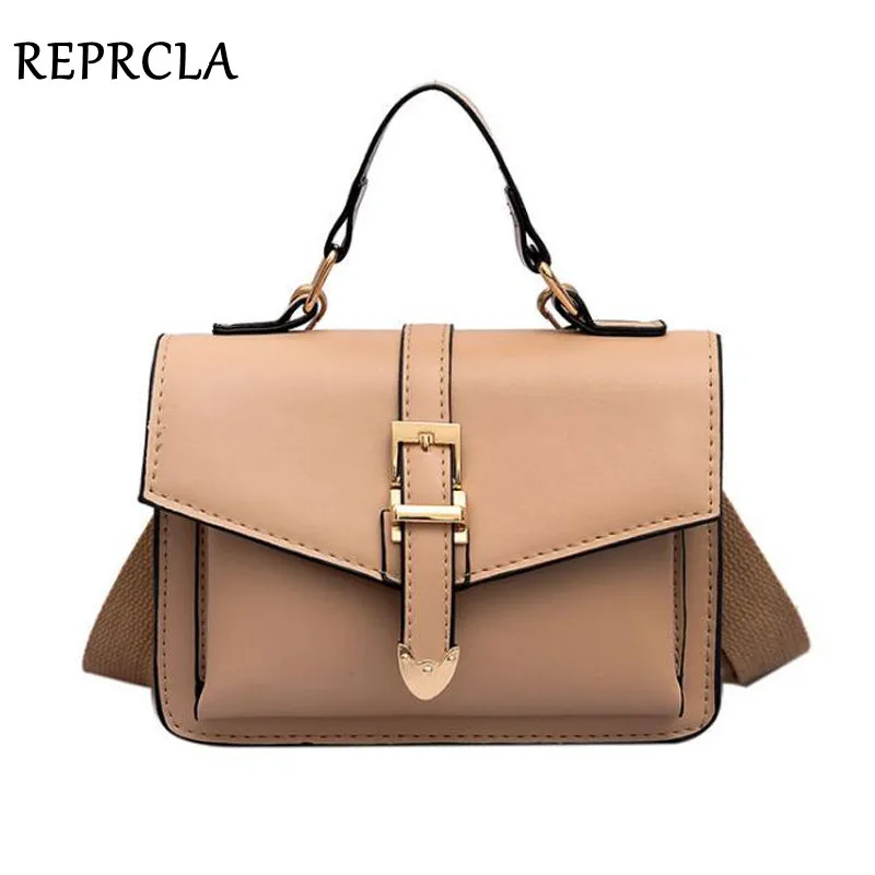 REPRCLA 2019 جديد حقيبة يد حقيبة كتف الأزياء رفرف صغيرة Crossbody حقائب للنساء حقيبة ساع بو الجلود السيدات حقائب اليد