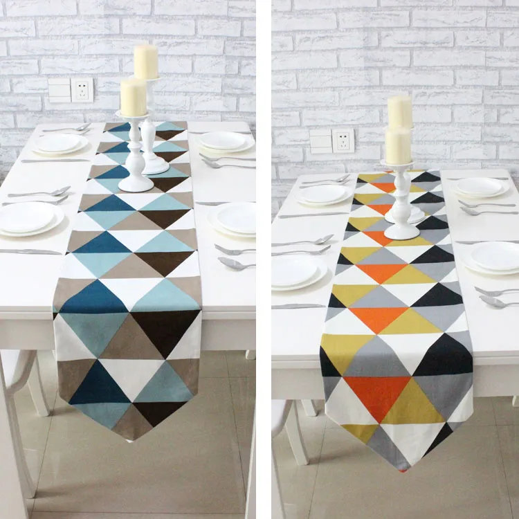 modern Simple geometric table flag fashion Triangular splice tablecloth Modern high-end dining pad