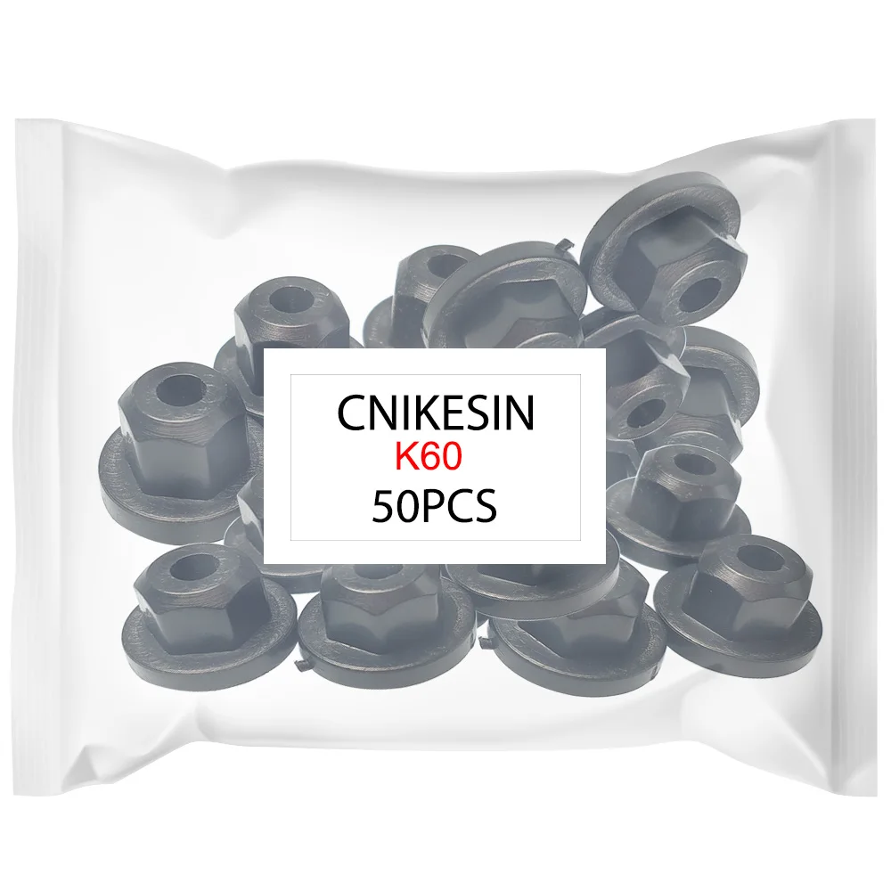 CNIKESIN K60 50 шт нейлоновая Фланцевая гайка Самонарезающий винт основание автомобиля