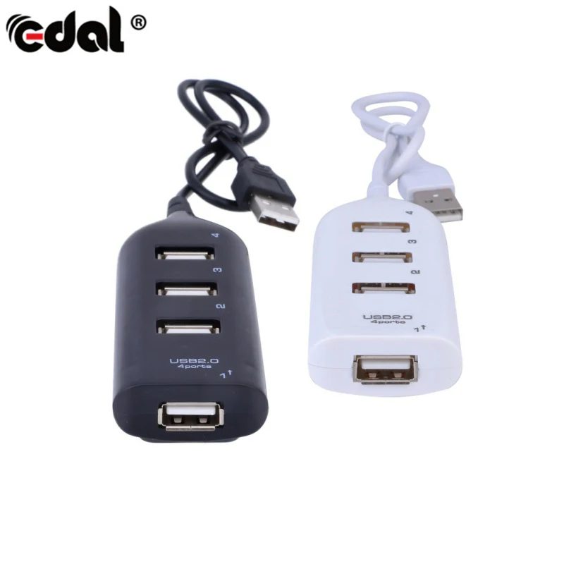 EDAL 4 порта USB концентратор 2,0 сплиттер адаптер для ноутбука приемник высокоскоростной USB Кабельные конвертеры для ноутбука компьютер телефон