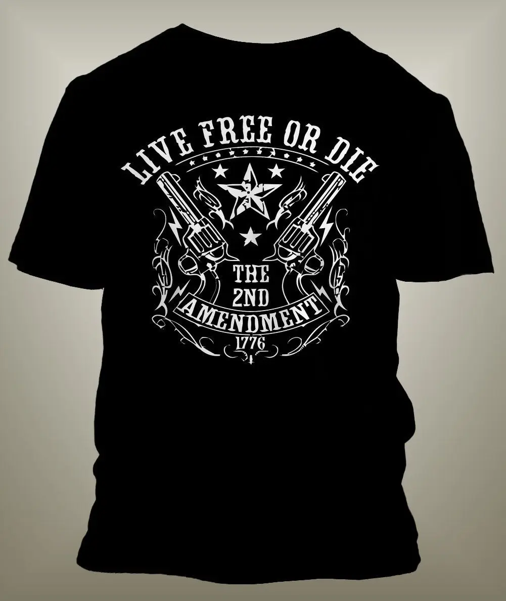 Live Free or Die Tee Shirt Classic 2nd Amendment T Big and Tall Small Pro Club | Мужская одежда
