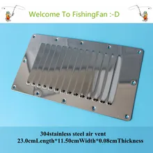 23.0cm*11.50cm Louvred Stainless Steel Square Air Vent Grille Metal Wall Ventilation