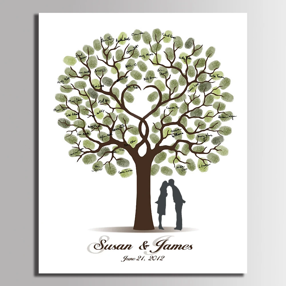 ... DIY Fingerprint Tree Wedding Guest Book Party Decorations Wedding Gift