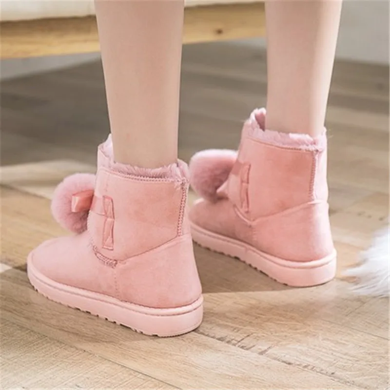 Version Coréenne 2018 Nouvelles gray powder Neige Courtes Boo Bottes De Femmes Femelle Étudiant Plus Sauvage brown Chaud Coton D'hiver Velours Épais Black La zgvWgqRxn