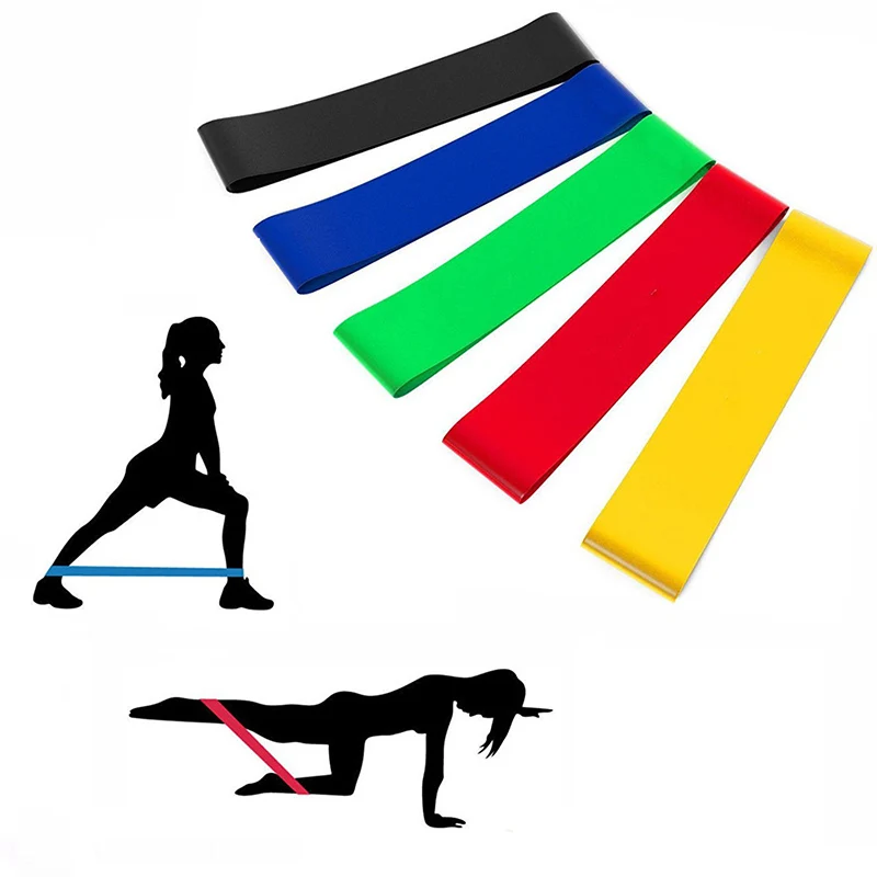 

50cm Home Fitness Rubber Loop Pilates Resistance Bands Set Gym Strength BodyBuilding Training Athletic Expander Yoga Expander