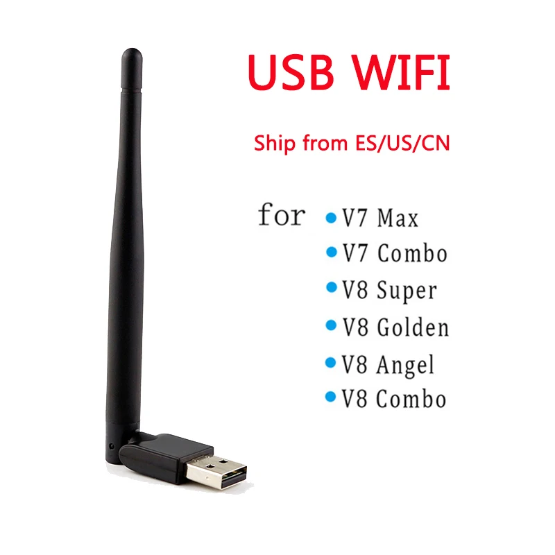 Wireless USB WiFi Satellite Receiver Mini USB WiFi adapter For V7 HD COMBO MAX V8 Super v8