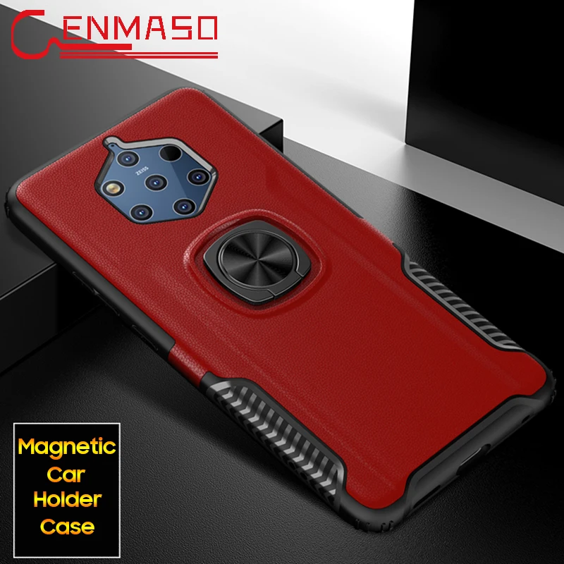 

For Nokia 9 PureView Case Bumper for Nokia 8 9 Pure View Cover Soft Silicone + Hard Pc Armor Coque Magnetic Car Holder Full Case