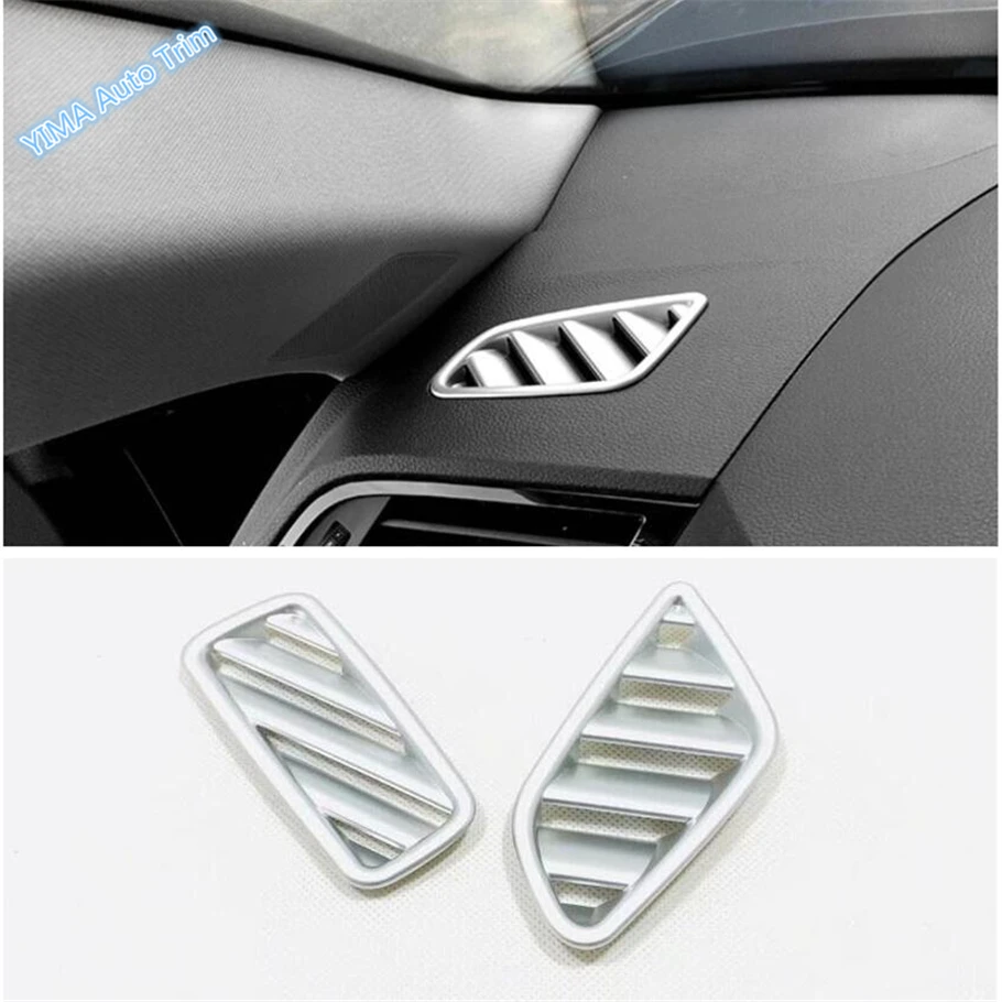 

Lapetus Auto Styling Side Air Conditioning AC Outlet Vent Frame Cover Trim Fit For Audi Q3 2019 2020 / Matte Carbon Fiber ABS