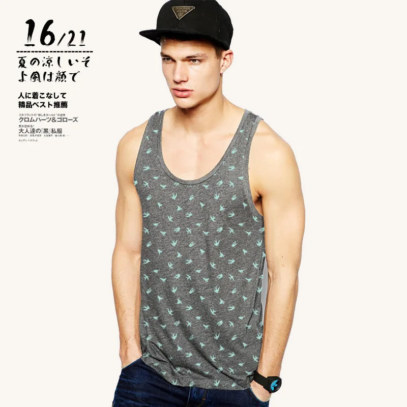 2015 summer mens cool gym t shirt fitness gym tank tops men fitness low