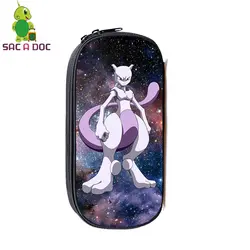 Pokemon Mewtwo Galaxy пространство косметички большой ёмкость карандаш держатель дети обувь для мальчиков детские канцелярские принадлежности