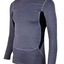 Горячая распродажа мужской тренировочный топ компрессионный длинный рукав быстросохнущая нижняя рубашка