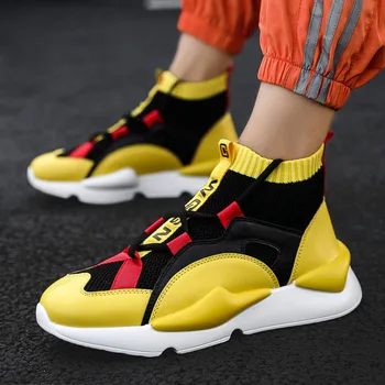 

2019 Male Summer Autumn High Top Trainers Zapatillas Chunky Shoes for men Outdoor Walking Sneakers tenis masculino adulto