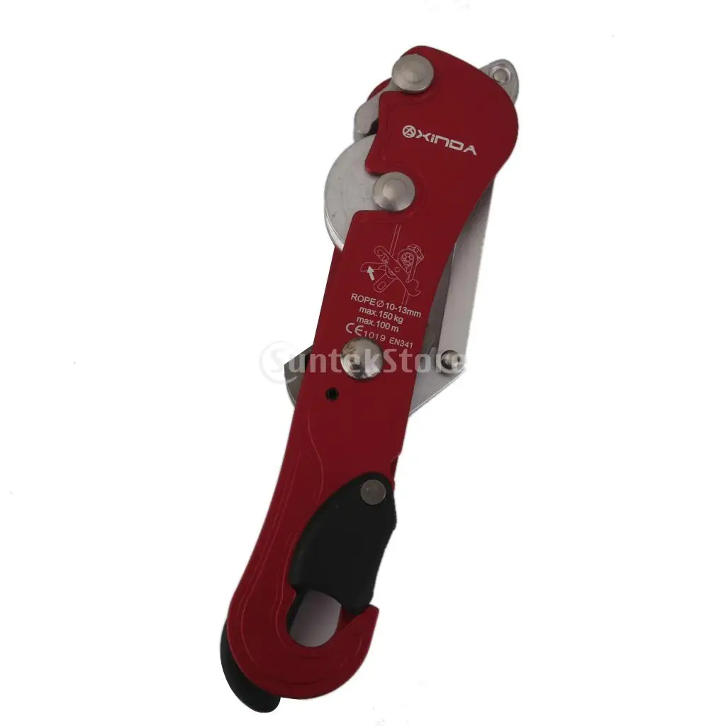

Red Stop Descender Rappel Rock Climbing Descender for 10mm-13mm Rope
