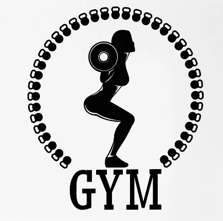 SEARCH AND BUY THIS PRODUCT Fitness Wall Sticker Sport Squat Woman Girl Gym