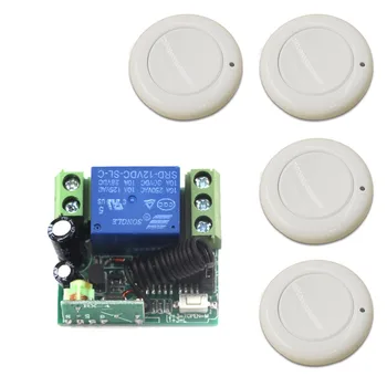 

New 12V 1CH Wireless Remote Control Switch Receiver&Transmitter ON OFF Switch Learning Code Toggle Momentary Latched 315/433MHZ