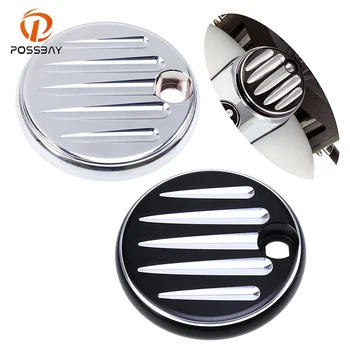 

POSSBAY Aluminum Black Silver Motorcycle Fuel Tank Cover for Harley CVO Street Glide 2008-2016 Motorbike Fuel Gas Tank Cover