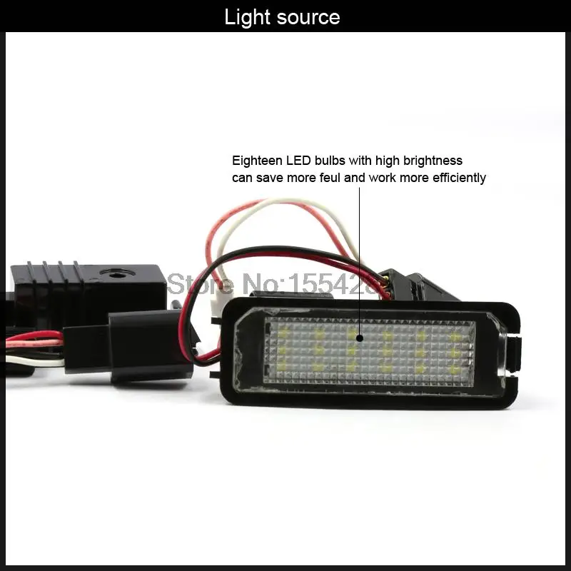2x Car Styling Canbus Auto Light LED License Plate Light Tail Light fit for VW MK5 GTI Golf7 2x Car Styling Canbus Auto Light LED License Plate Light Tail Light fit for VW MK5 GTI Golf7