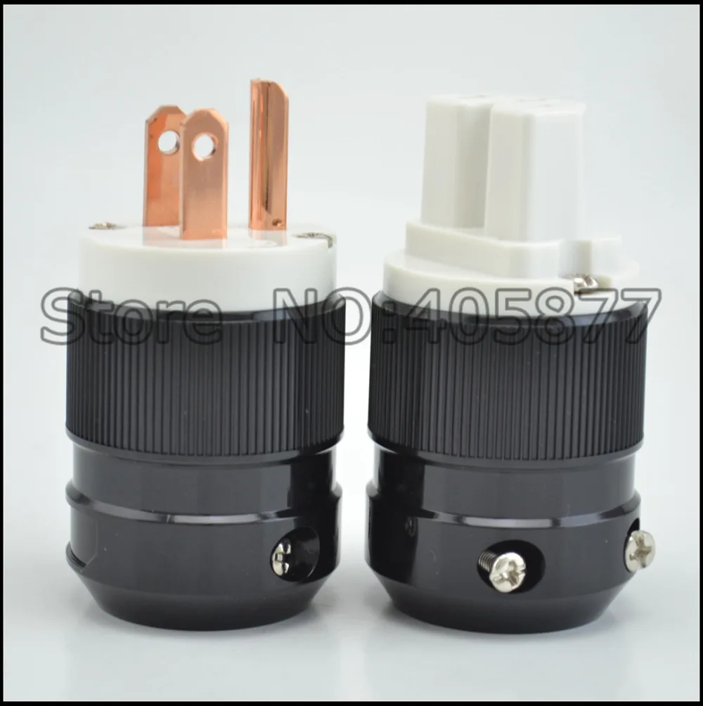 

VPRC01 Power plug red copper hifi US power plug with IEC connector audio power plug