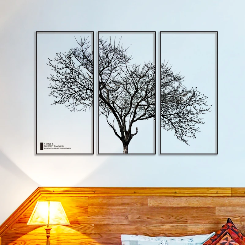 

[SHIJUEHEZI] Black Tree Wall Stickers PVC Material DIY Nordic Style Wall Art for Living Room Restaurant Bedroom Decoration