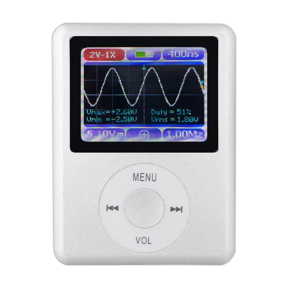 

Oscilloscope Handheld Mini Pocket Portable Ultra-small Digital Oscilloscope 1M Bandwidth 5M Sample Rate Digital Oscilloscope