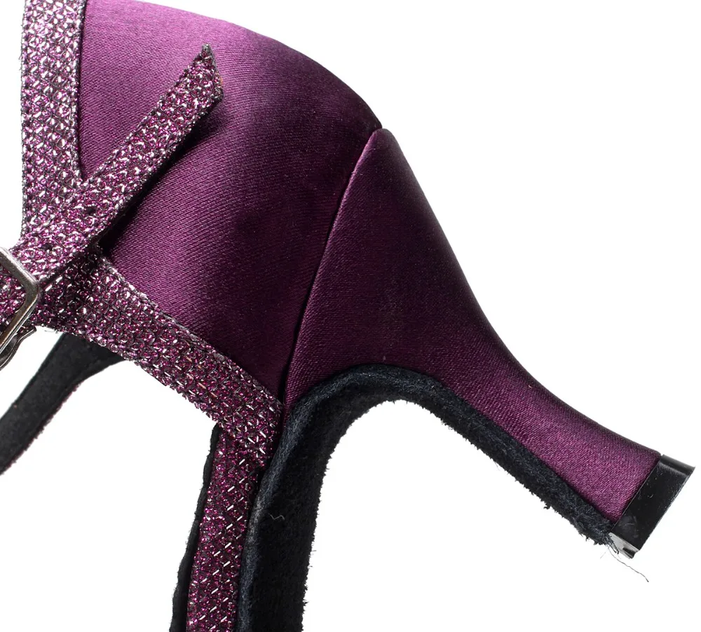 Для женщин Бальные Туфли для латинских танцев женские танго Обувь розового атласа Salsa социальных вечерние свадебные танцевальная обувь на