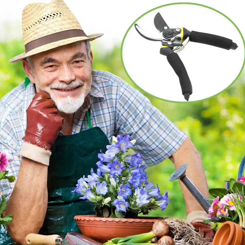 Pruning Shears Professional Sharp Bypass Hand Pruner Shears with Safety Lock Tree Trimmers Secateurs TN88