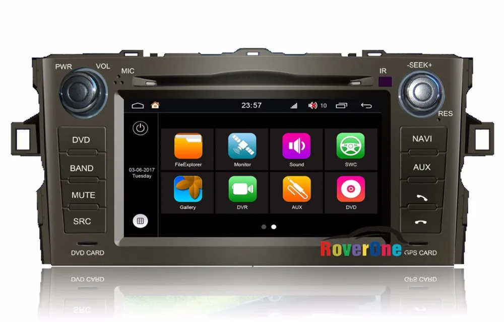 RoverOne для Toyota Auris 2008 2012 Android 7 1 2G ram 4 ядра HD экран Тюнинг автомобиля медиа Стайлинг