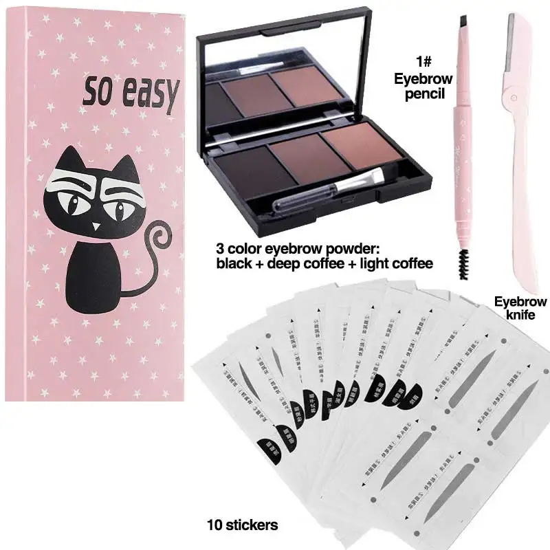 Beauty Thrush Artifact Set Eyebrow Pencil Eyebrow Powder Eyebrow Knife Eyebrow Beauty Makeup Tool Set