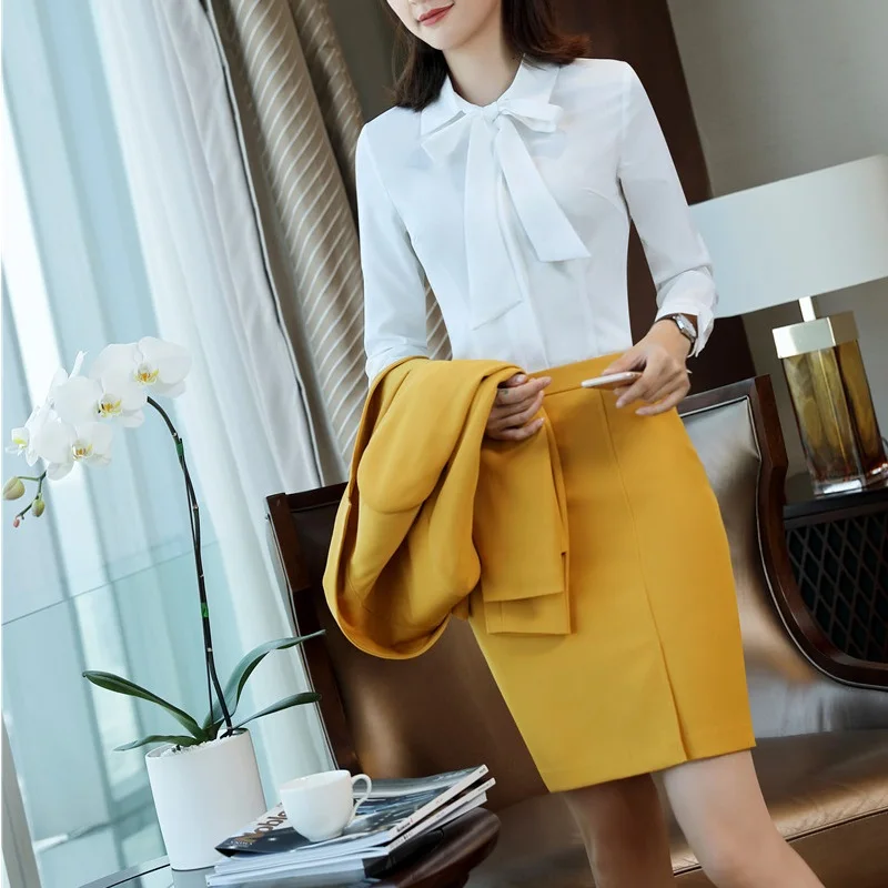 Fashion Caramel Formal Uniform Styles Skirts Ladies Office Business Work Wear Women Professional Slim Hips Skirt Shorts