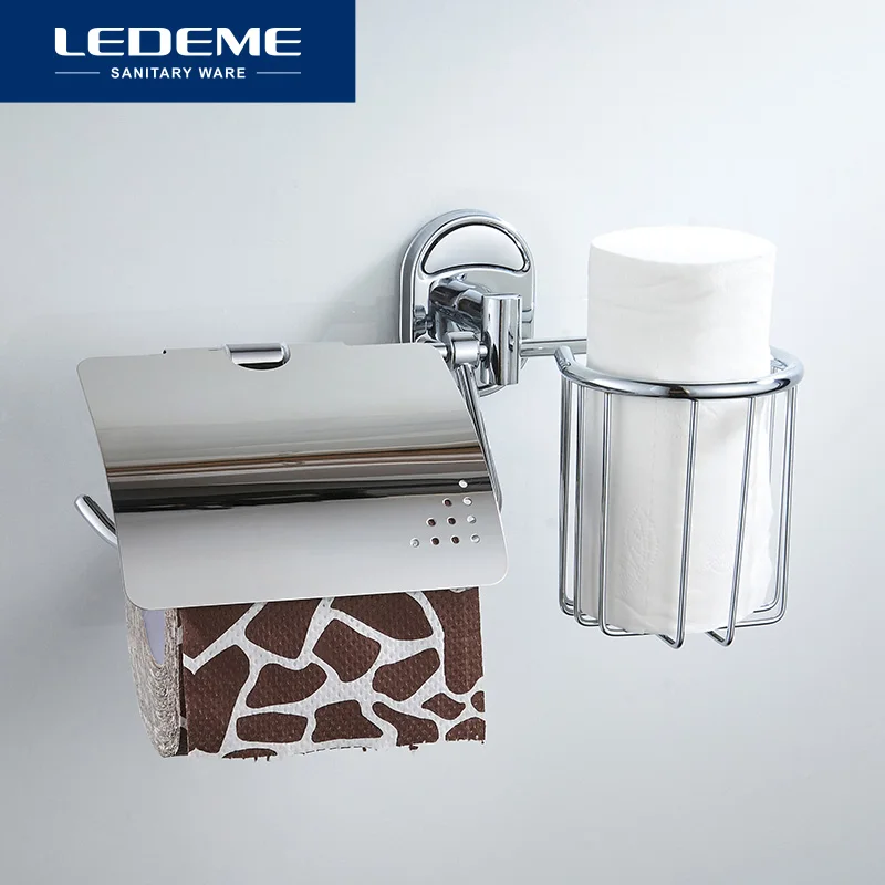 LEDEME держатель для туалетной бумаги с полкой настенный из нержавеющей стали корзина и держатели для бумаги Многофункциональная Ванная фурнитура L1903-1